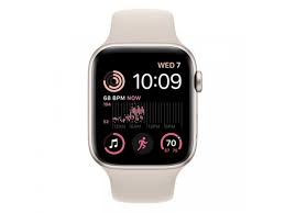Apple Watch SE2 GPS 44mm Starlight Aluminium Case with Starlight Sport Band - Regular