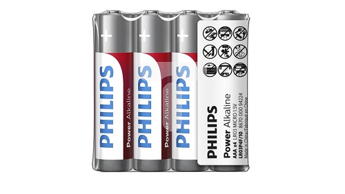 Batteries Philips Power Alkaline AAA 4 pack shrink