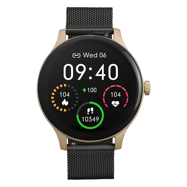 Smartwatch Garett Classy Gold Black Steel