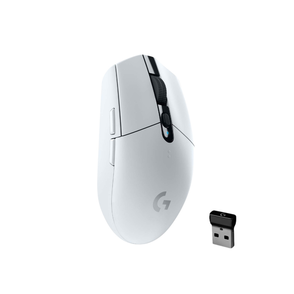 Logitech G304 Lightspeed Wireless Gaming Mouse 6 Programmable Keys 12000DPI Support USB Interface Windows/Mac OS- White