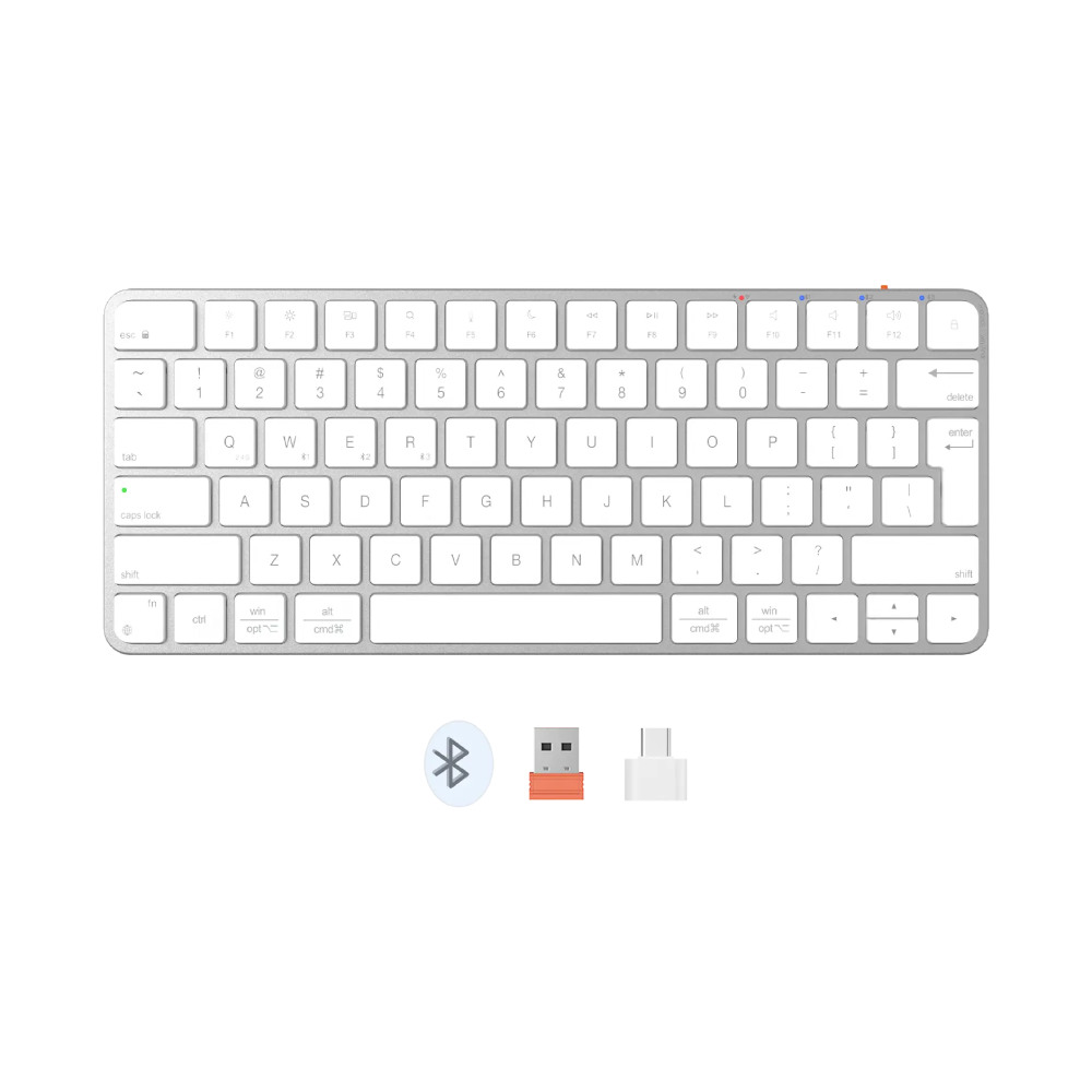 Meetion iKey K210 White Keyboard Wireless& Bluetooth