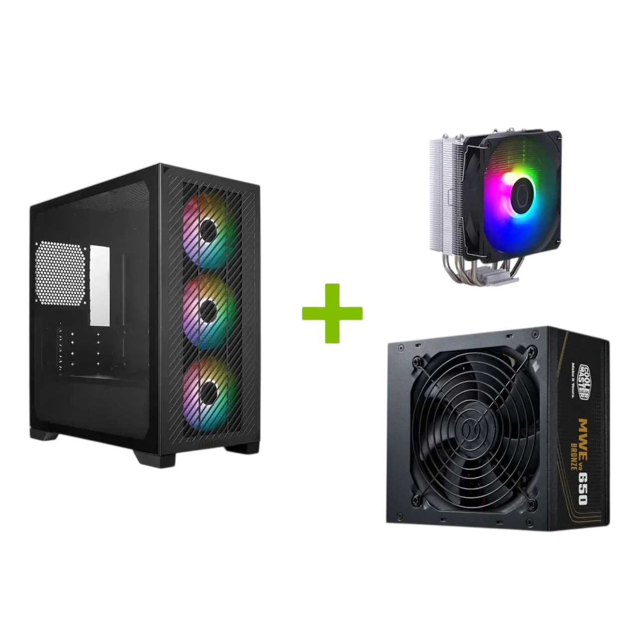 CoolerMaster Elite 301+Cooler Hyper 212+PSU MWE Gold V2 650W