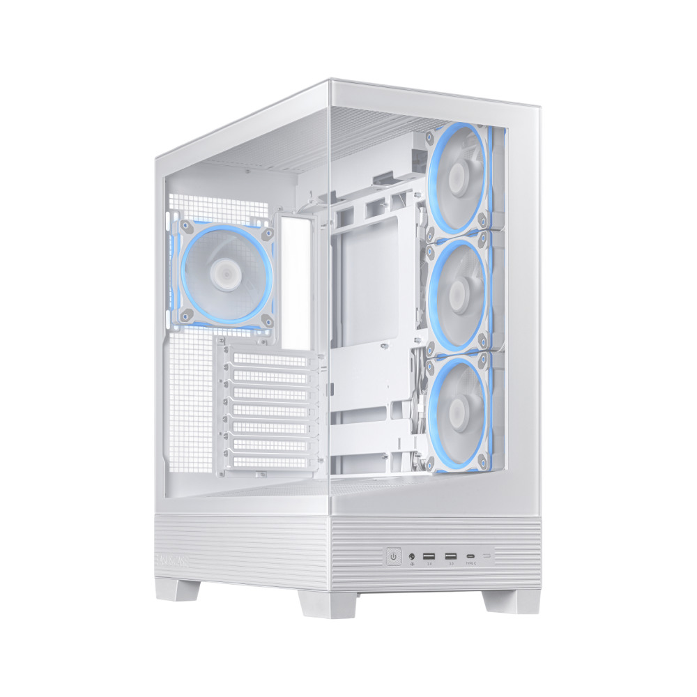 ASUS A31 Plus TG ARGB White ATX PC Case