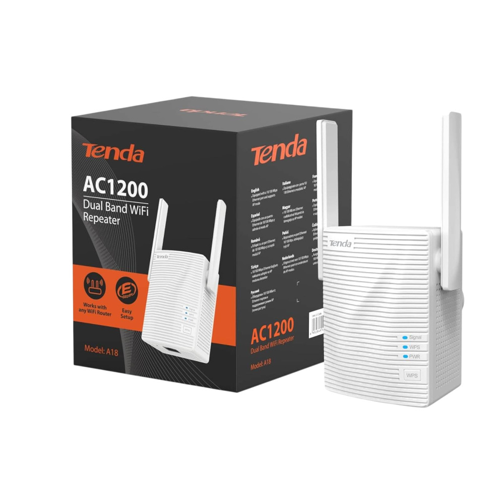 Tenda A18 AC1200Mbps Dual Band Wifi Repeater