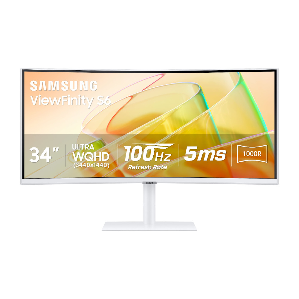 SAMSUNG S34C650TAU 34" ViewFinity S65TC Curved High Resolution Monitor with Speakers 5W