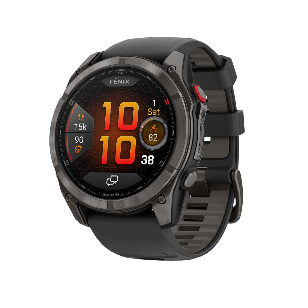 GARMIN fenix 8 AMOLED Slate grey Black silicone band 51 mm