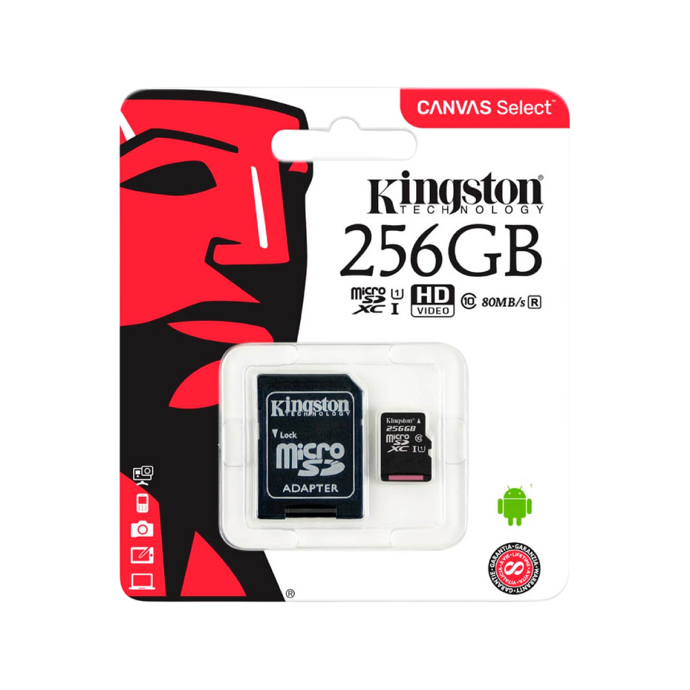Kingston 256GB microSDHC Canvas Select
