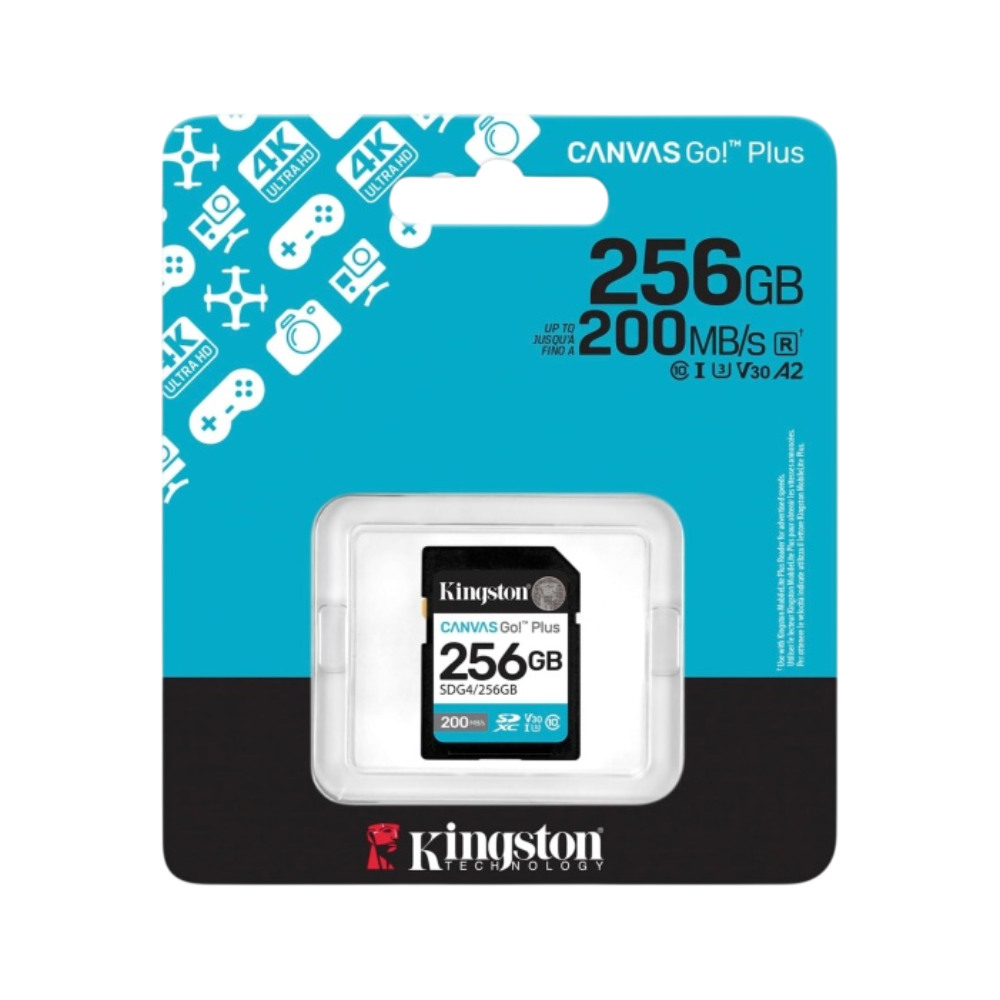 Kingston 256GB SDXC Canvas Go Plus 200/160 MB/s Read/Write