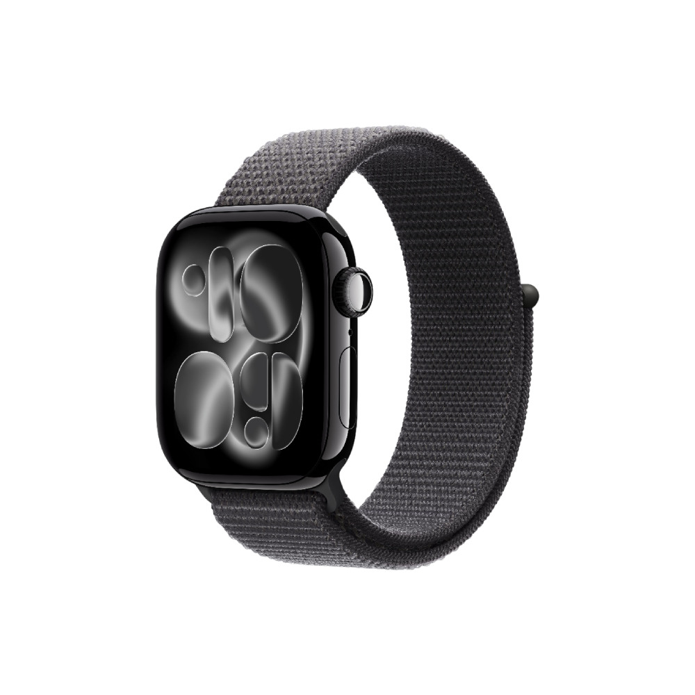 Apple Watch S11 GPS 42mm Jet Black Aluminium Case with Black Sport Band - S/M