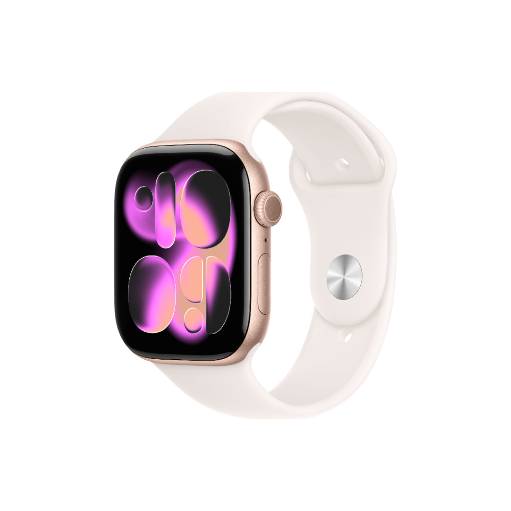 Apple Watch S11 GPS 46mm Rose Gold Aluminium Case with Light Blush Sport Band - S/M