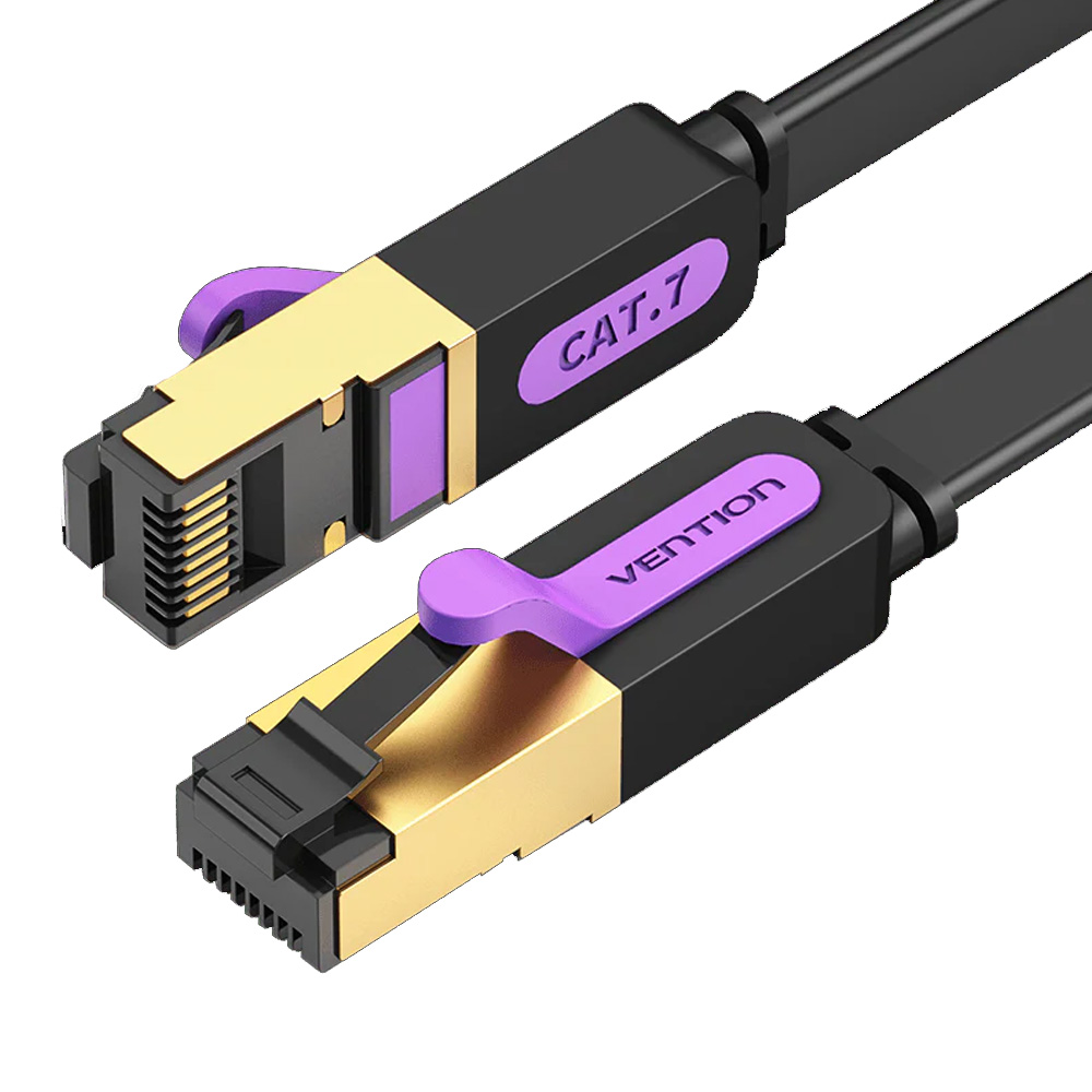 VENTION Flat Cat.7 Patch Cable 0.5M Black