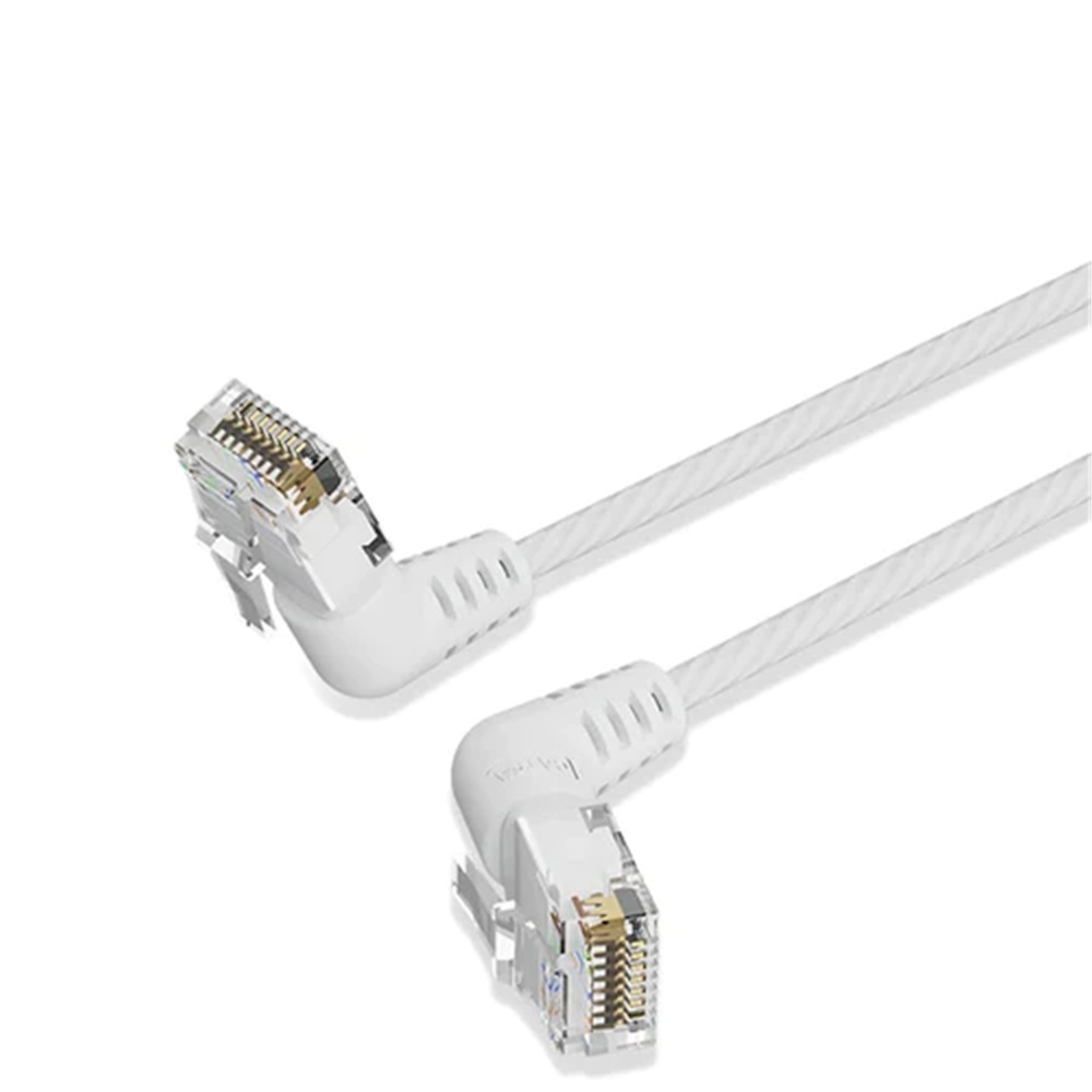 VENTION Cat6A UTP Rotate Right Angle Ethernet Patch Cable 2M White Slim Type
