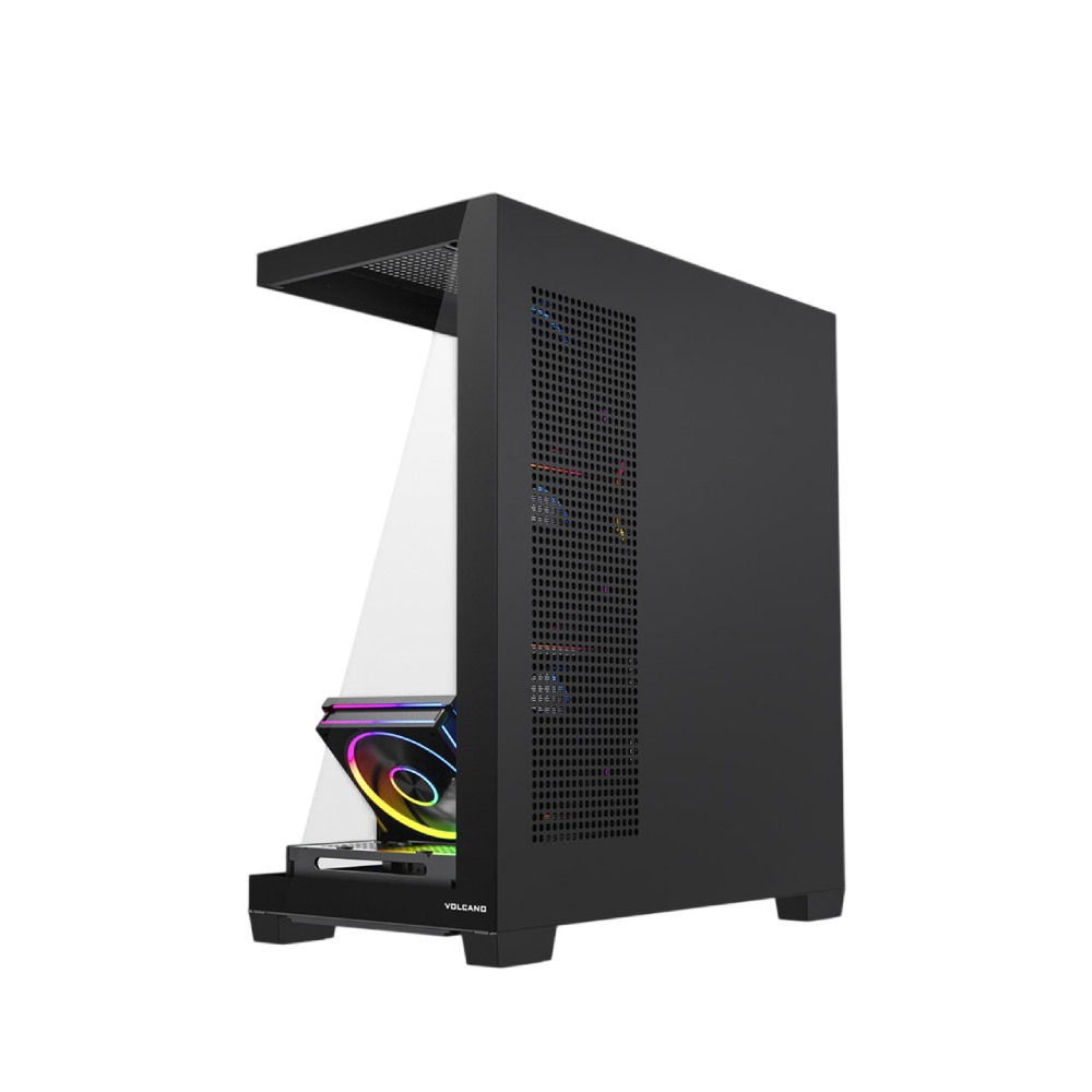 VOLCANO STELLAR PLUS ARGB MIDI 5F BLACK COMPUTER CASE