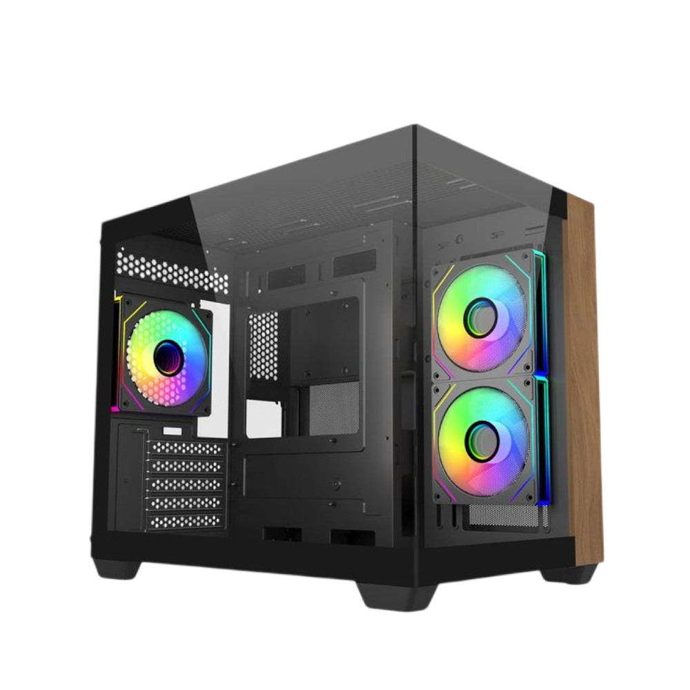 Cooler Master Elite 481 Wood Computer Case- Black