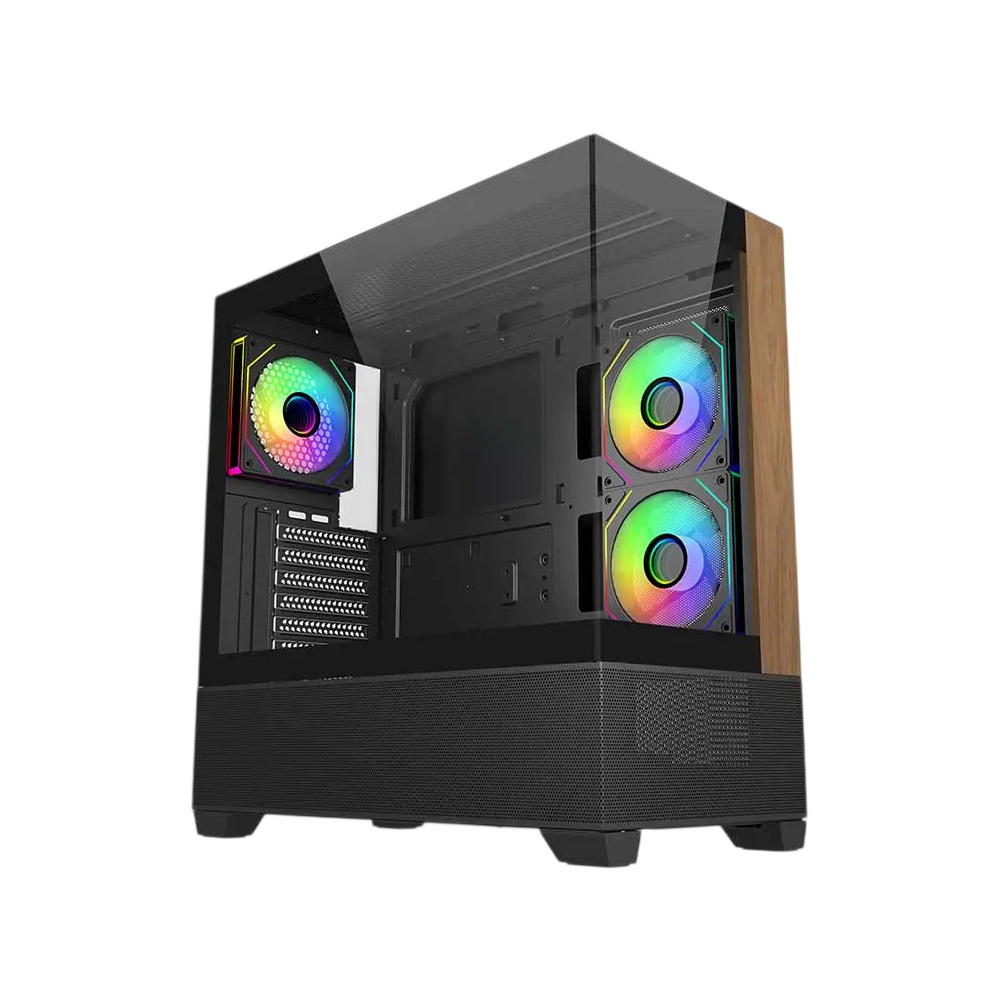 Cooler Master Elite 690 Wood Computer Case- Black