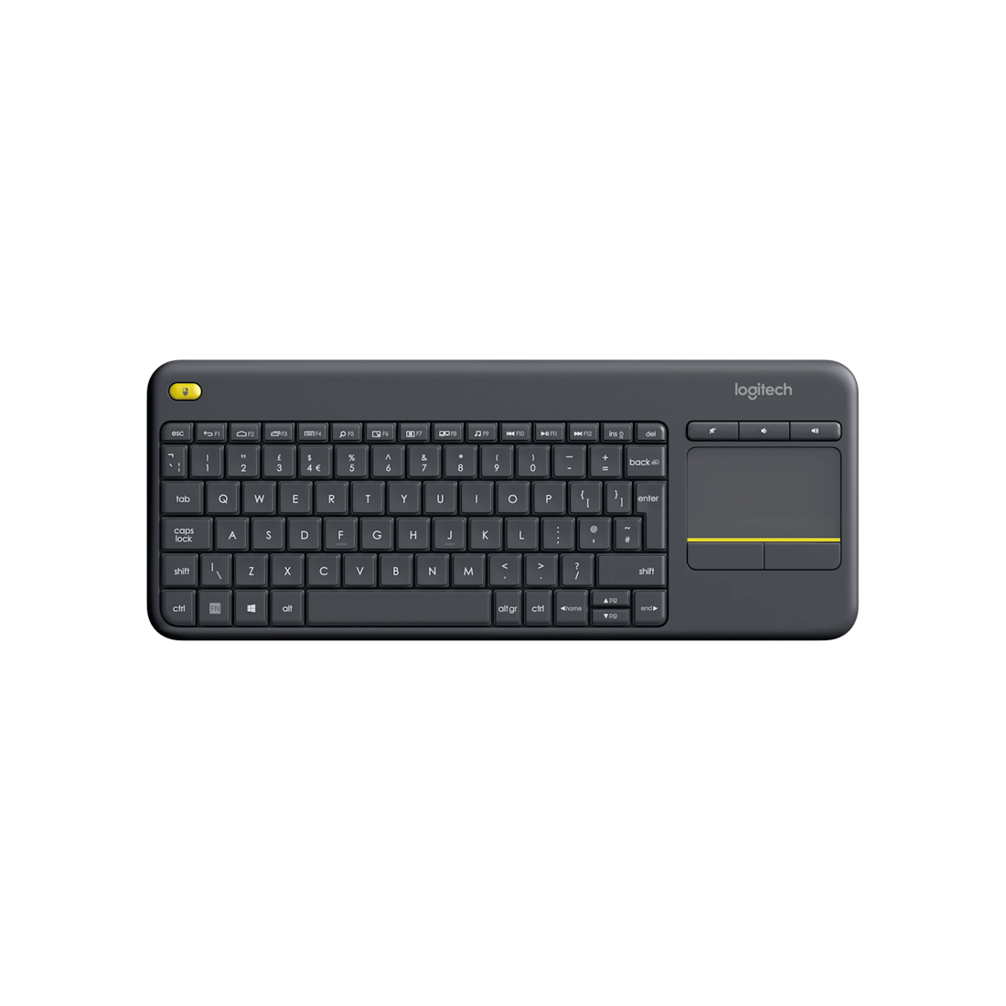 Logitech Wireless Touch Keyboard K400 Plus PC-to-TV Black