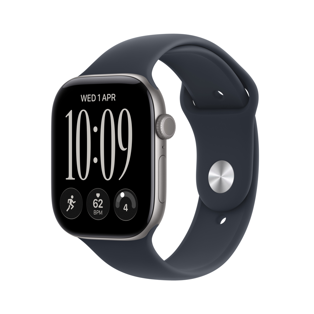 Pre-Order Apple Watch S12 GPS 46mm Space Grey Aluminium Case with Navy Blue Sport Band - M/L