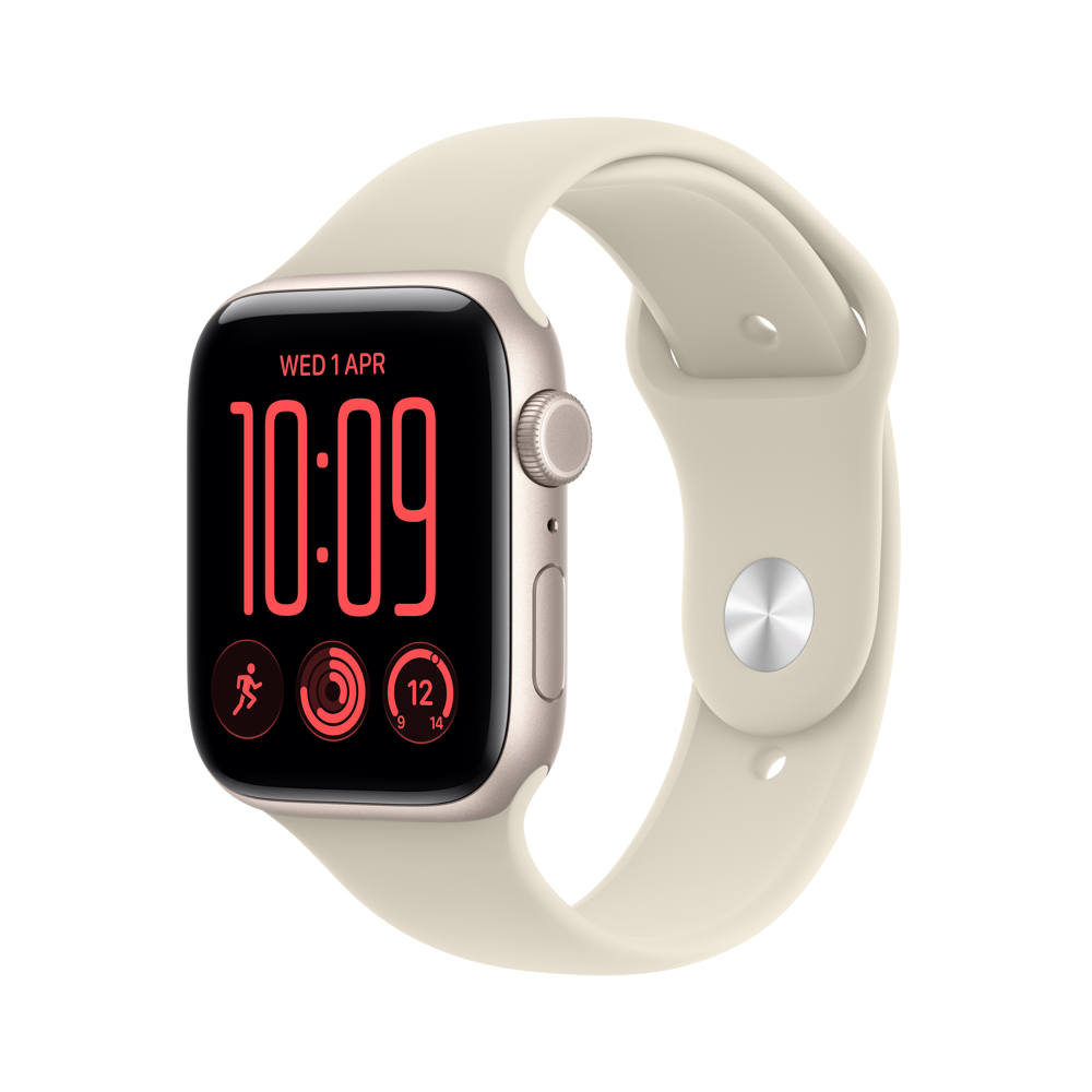 Pre-Order Apple Watch SE3 v2 GPS 40mm Starlight Aluminium Case with Sand Sport Band - S/M