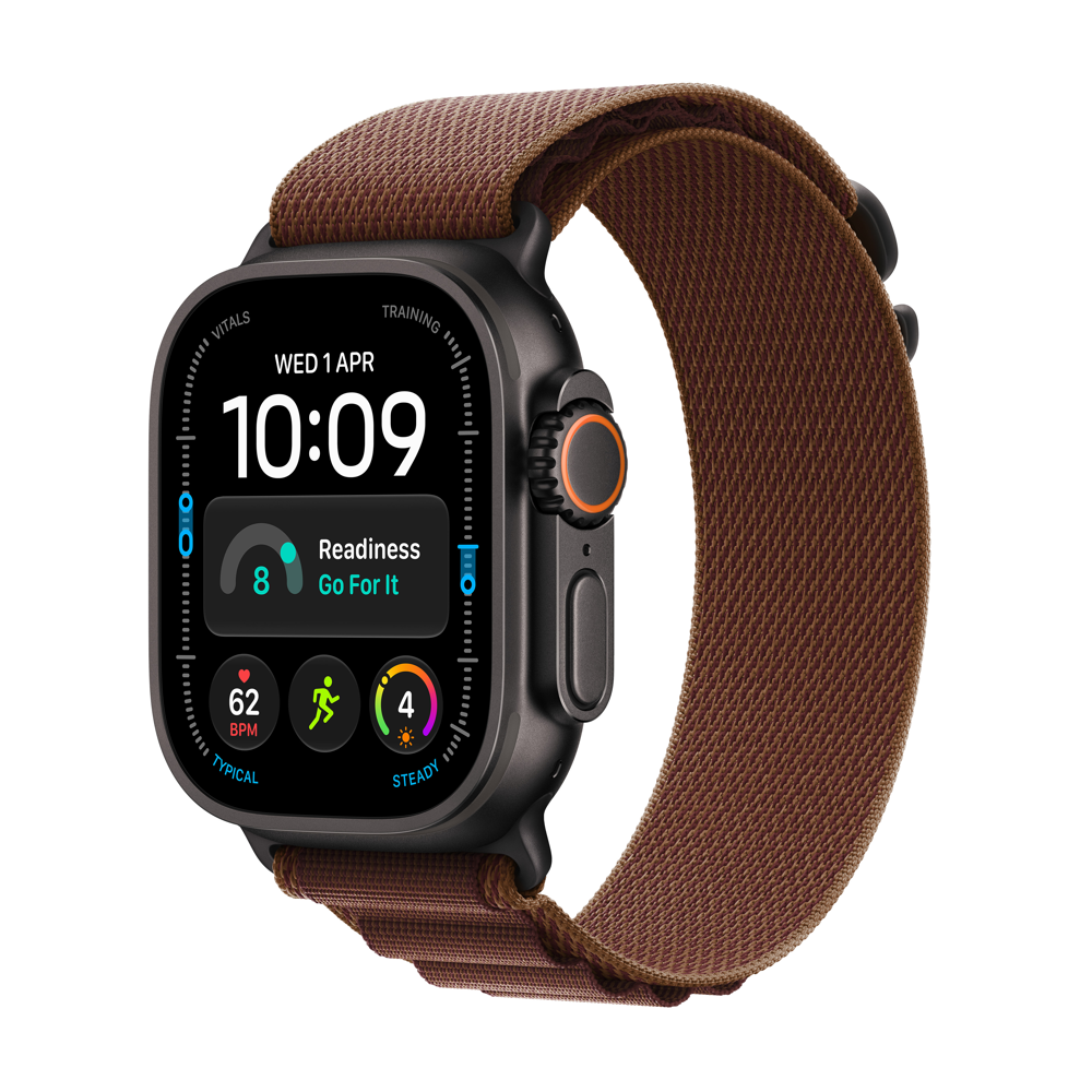 Pre-Order Apple Watch Ultra 4 Cellular 49mm Black Titanium Case with Burgundy Alpine Loop - M