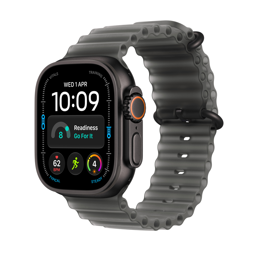 Pre-Order Apple Watch Ultra 4 Cellular 49mm Black Titanium Case with Translucent Black Ocean Band