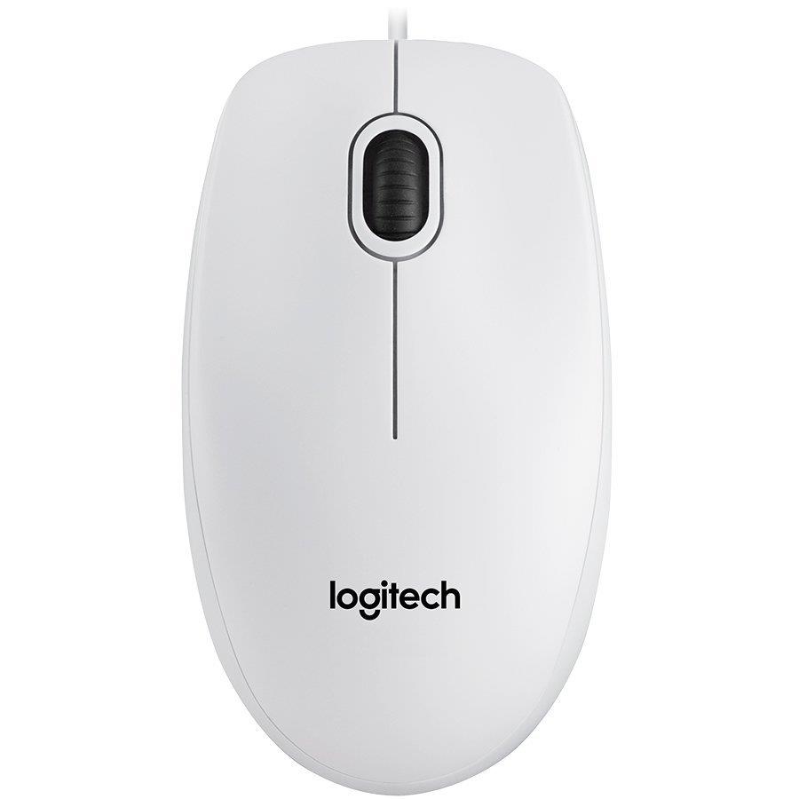 Corded Mouse LOGITECH B100 - Business EMEA - WHITE