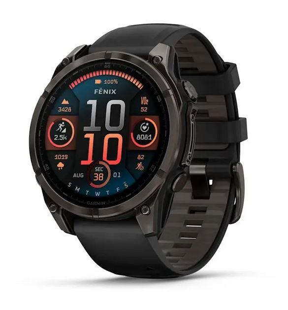 Смарт часовник GARMIN FENIX 8 AMOLED 47 mm Slate Gray Black Silicone Band