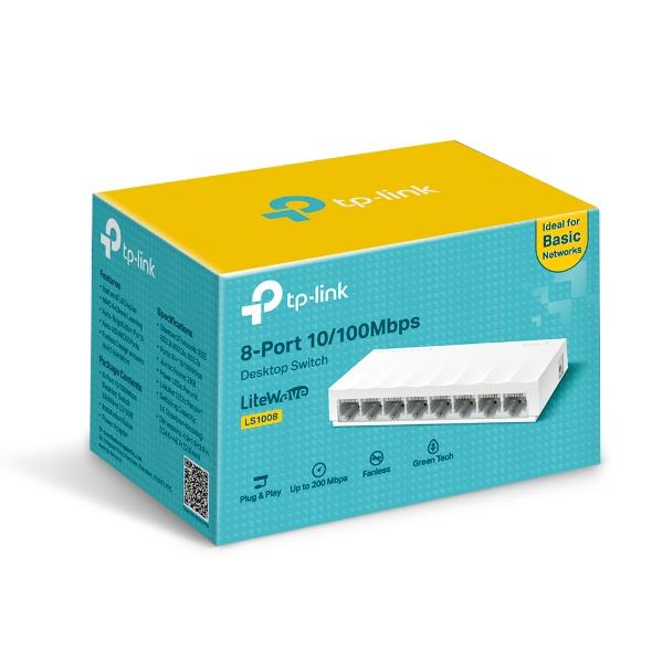 Network switch TP-LINK 8 Port LS1008 10/100Mbps White