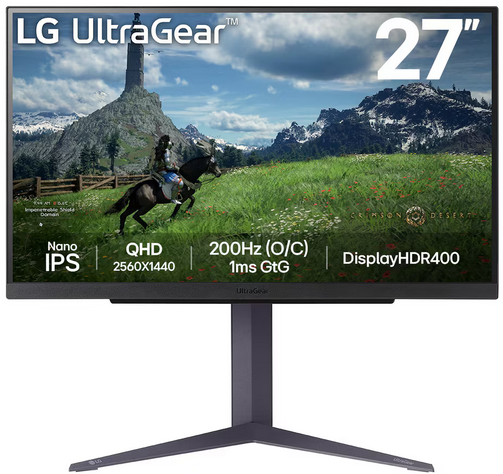 Монитор LG GAMING 27" 27GS85Q-B QHD Nano HAS 200Hz