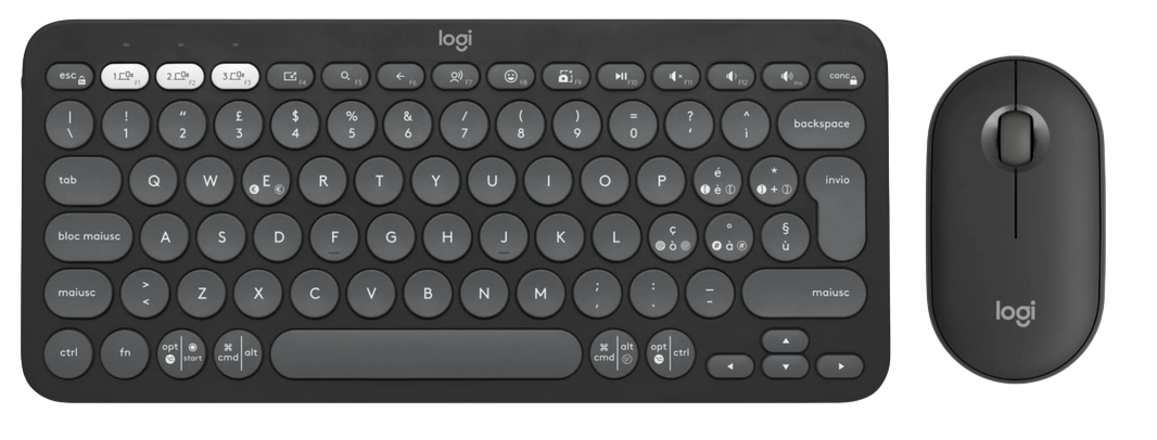 Тастатура LOGITECH Pebble 2 2.4GHZ/BT Tonal Graphite