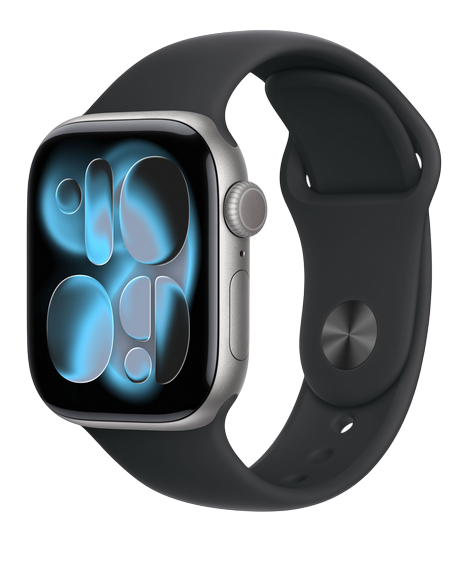 Apple Watch Series 11 GPS 46mm Space Grey Aluminium Case with Black Sport Band - M/L