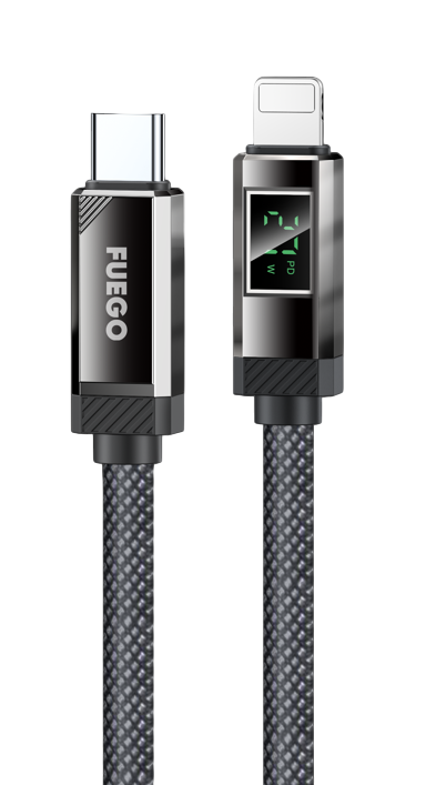 Кабел Fuego (Type C to Type Lightning) 1.2m (FG2I) Black