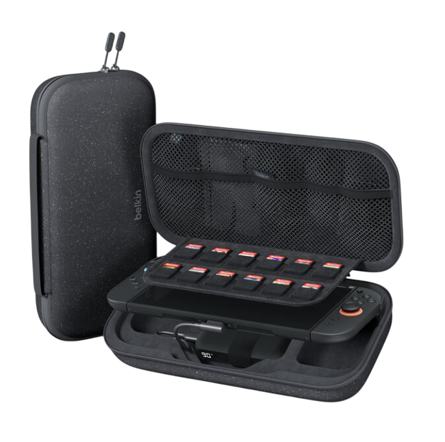 Belkin Travel & Charging Case For Nintendo Switch 2 - Charcoal w/10K Power Bank